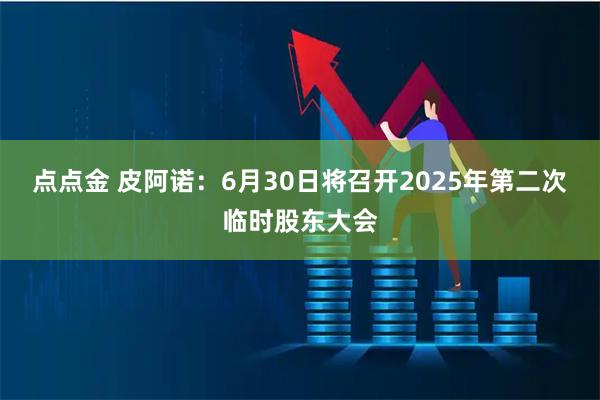 点点金 皮阿诺：6月30日将召开2025年第二次临时股东大会
