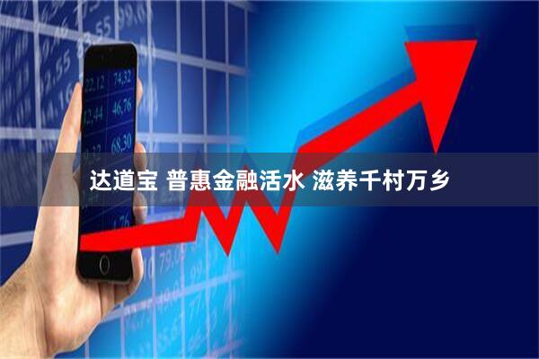 达道宝 普惠金融活水 滋养千村万乡