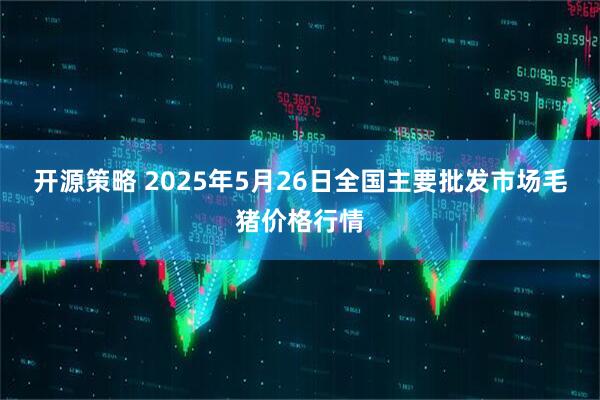 开源策略 2025年5月26日全国主要批发市场毛猪价格行情