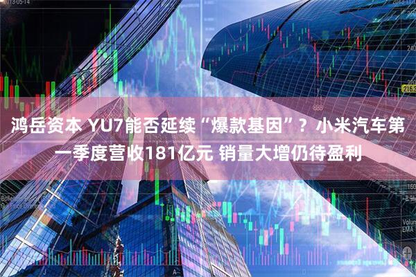 鸿岳资本 YU7能否延续“爆款基因”？小米汽车第一季度营收181亿元 销量大增仍待盈利