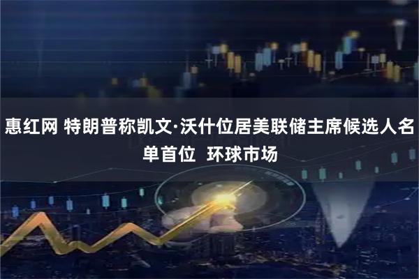 惠红网 特朗普称凯文·沃什位居美联储主席候选人名单首位  环球市场